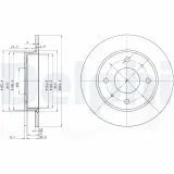 Bremsscheibe Hinterachse DELPHI BG3971