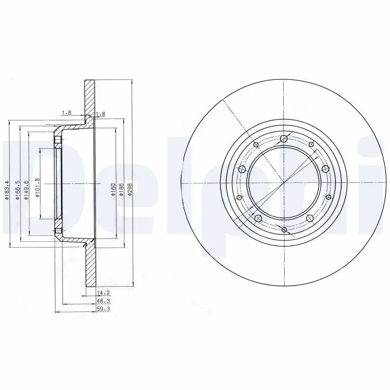 Bremsscheibe DELPHI BG3982C