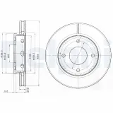 Bremsscheibe Vorderachse DELPHI BG3987