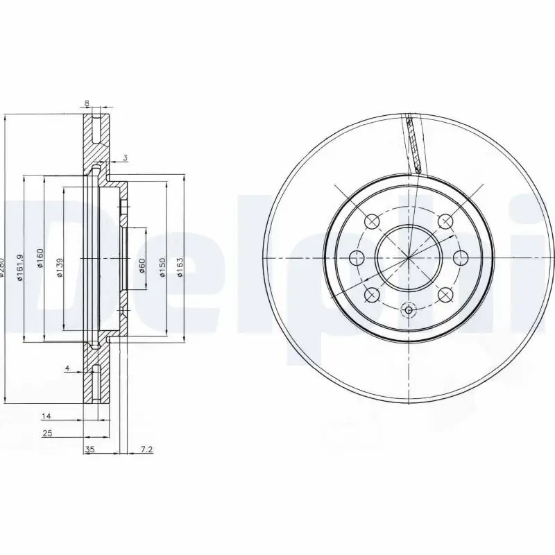 Bremsscheibe DELPHI BG3989