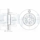 Bremsscheibe Hinterachse DELPHI BG3995
