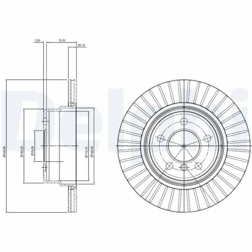 Bremsscheibe Hinterachse DELPHI BG3999 Bild Bremsscheibe Hinterachse DELPHI BG3999
