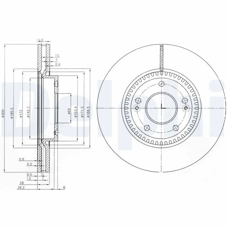 Bremsscheibe DELPHI BG4011