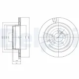 Bremsscheibe Hinterachse DELPHI BG4021C