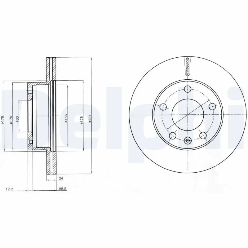 Bremsscheibe Vorderachse DELPHI BG4023