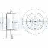 Bremsscheibe Hinterachse DELPHI BG4035