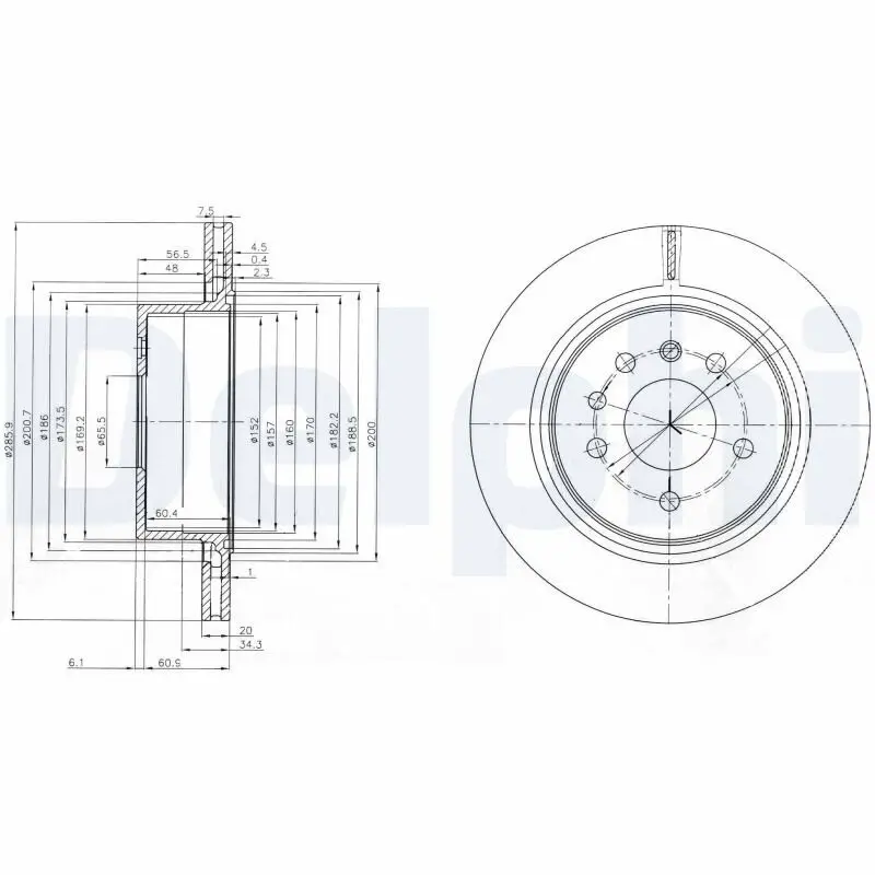 Bremsscheibe DELPHI BG4043