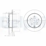 Bremsscheibe Hinterachse DELPHI BG4051