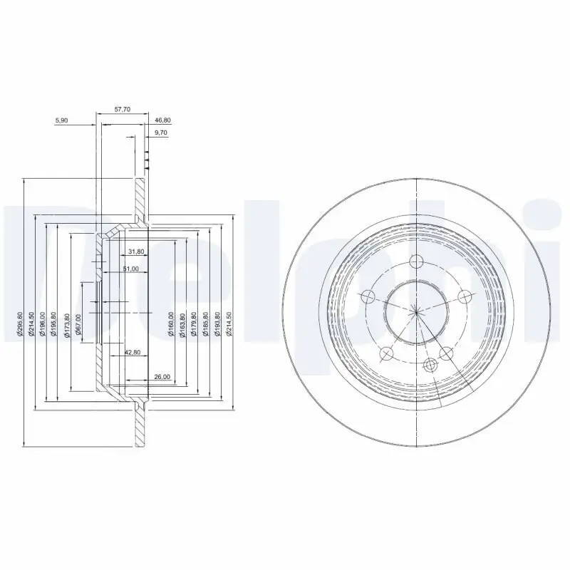 Bremsscheibe DELPHI BG4063C