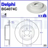Bremsscheibe Hinterachse DELPHI BG4074C