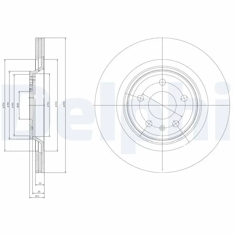 Bremsscheibe DELPHI BG4078