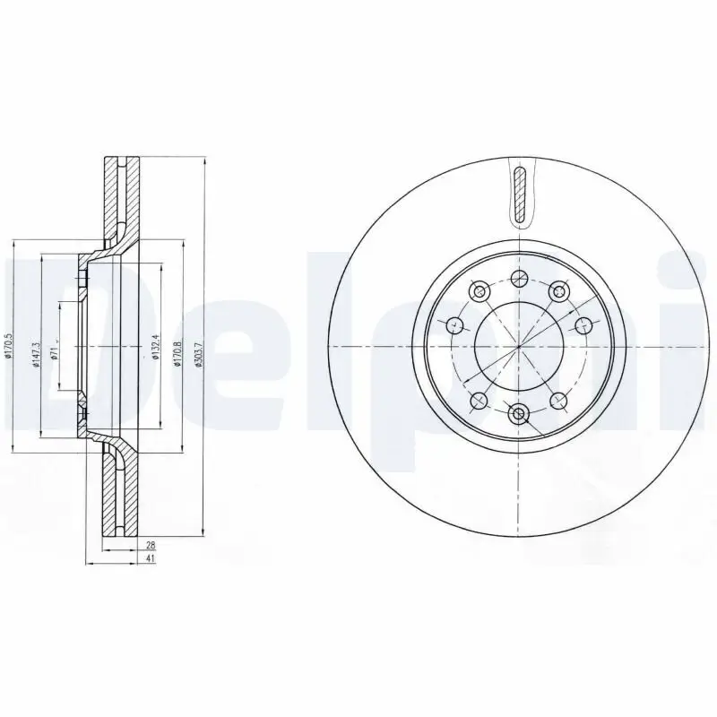Bremsscheibe DELPHI BG4083C