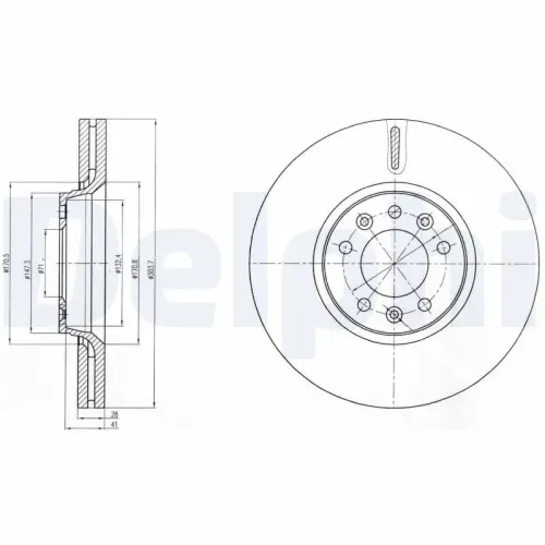 Bremsscheibe DELPHI BG4083C Bild Bremsscheibe DELPHI BG4083C