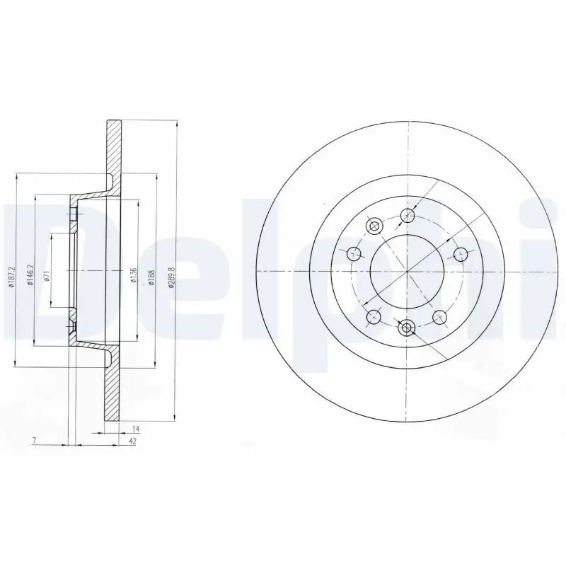 Bremsscheibe DELPHI BG4085