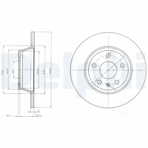 Bremsscheibe Hinterachse DELPHI BG4089 Bild Bremsscheibe Hinterachse DELPHI BG4089