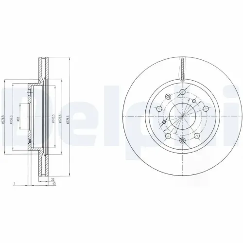 Bremsscheibe DELPHI BG4093C Bild Bremsscheibe DELPHI BG4093C