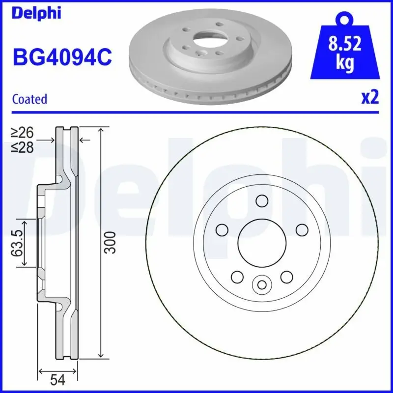 Bremsscheibe DELPHI BG4094C