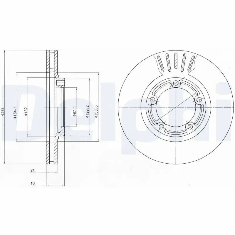 Bremsscheibe Vorderachse DELPHI BG4098