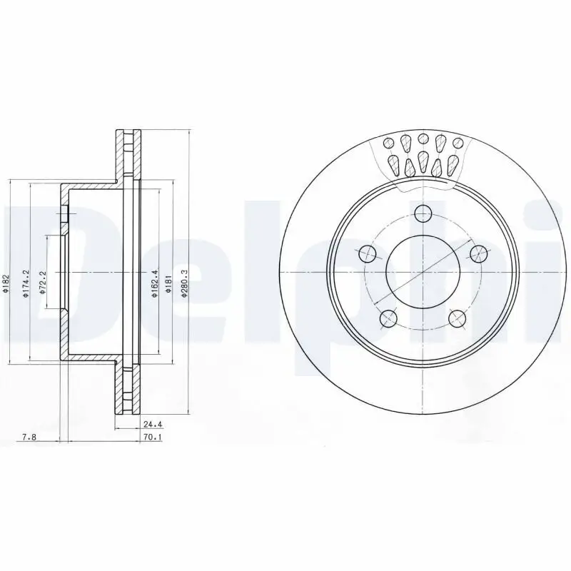 Bremsscheibe DELPHI BG4103