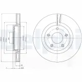 Bremsscheibe Vorderachse DELPHI BG4109C