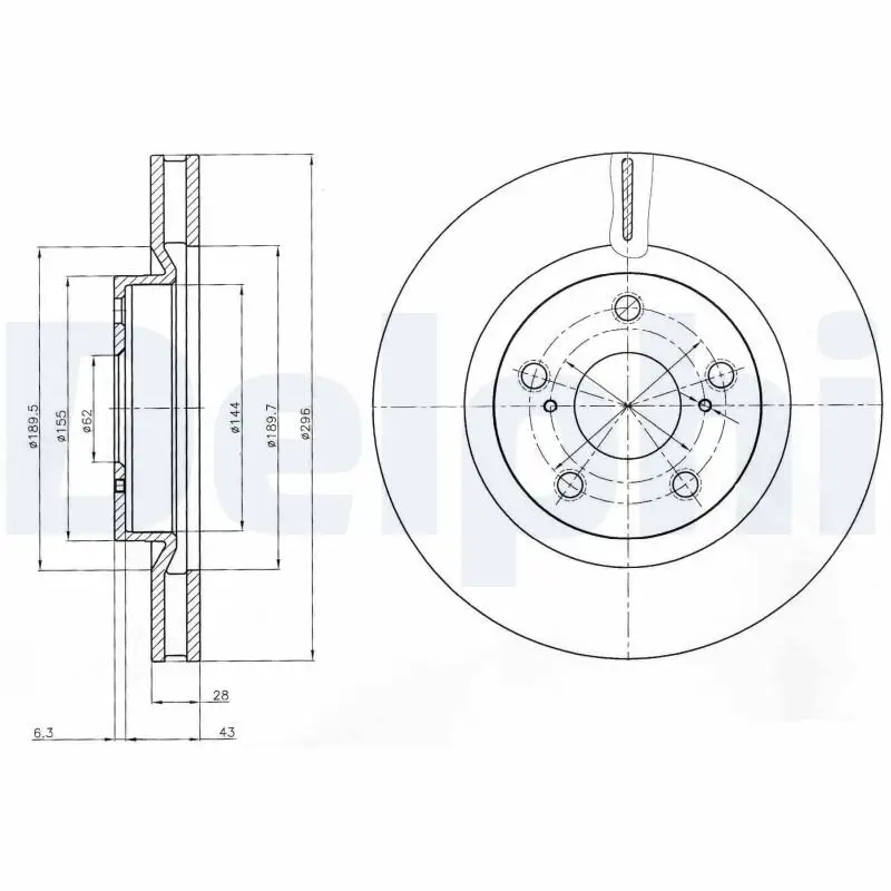 Bremsscheibe DELPHI BG4114C