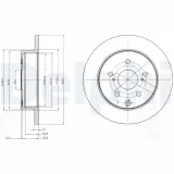Bremsscheibe Hinterachse DELPHI BG4115