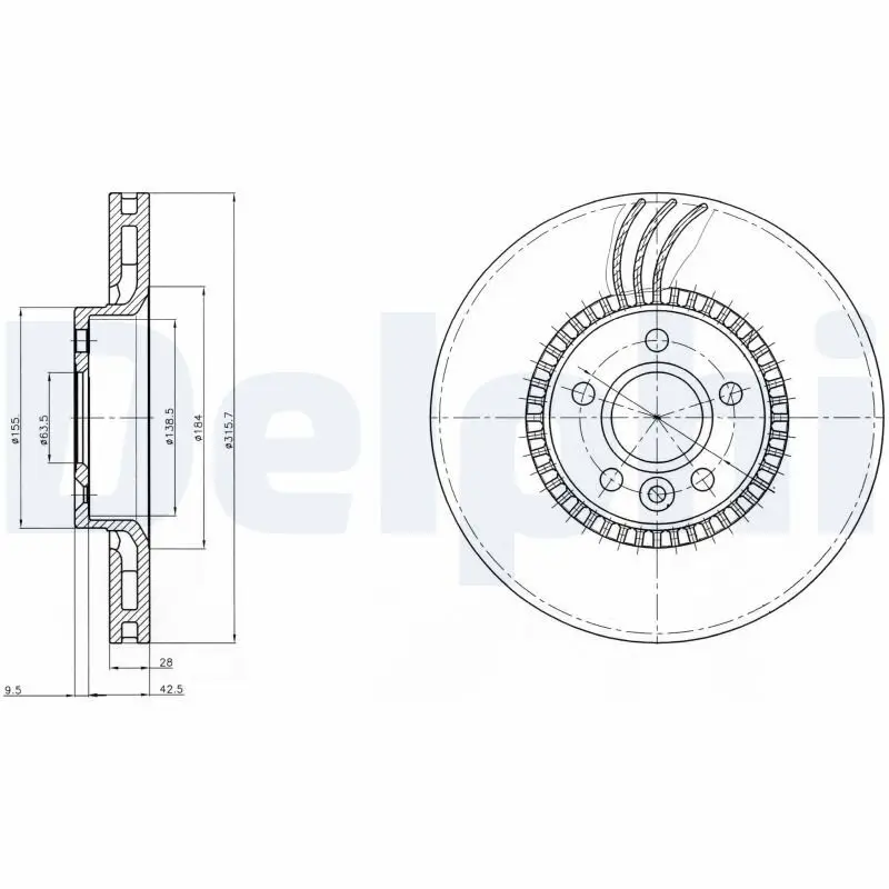 Bremsscheibe DELPHI BG4123