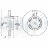 Bremsscheibe Vorderachse DELPHI BG4140