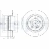 Bremsscheibe Hinterachse DELPHI BG4153C Bild Bremsscheibe Hinterachse DELPHI BG4153C