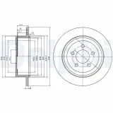 Bremsscheibe Hinterachse DELPHI BG4159