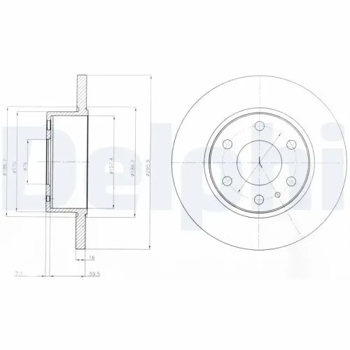 Bremsscheibe DELPHI BG4164 Bild Bremsscheibe DELPHI BG4164