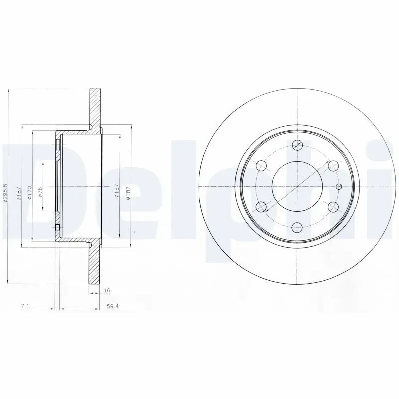 Bremsscheibe DELPHI BG4165