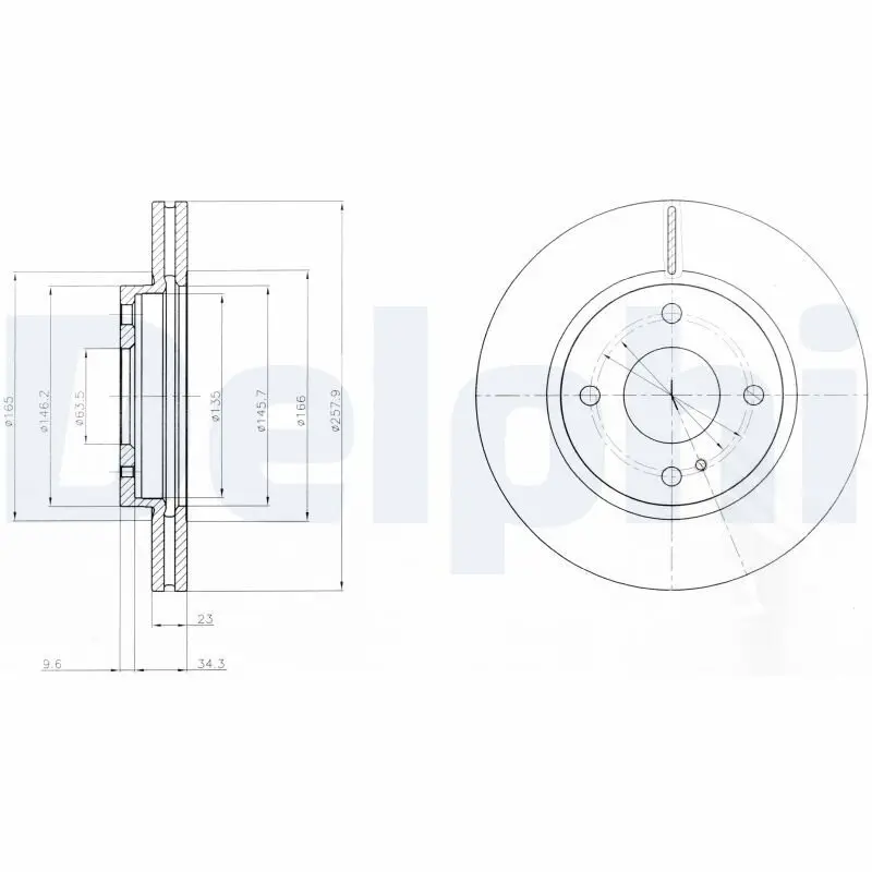 Bremsscheibe DELPHI BG4170