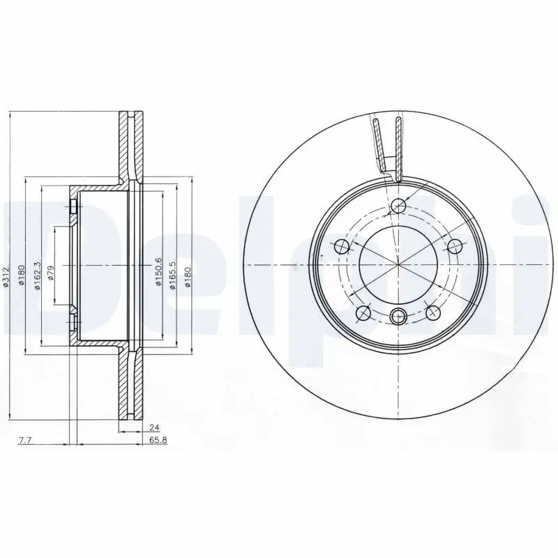 Bremsscheibe DELPHI BG4172C