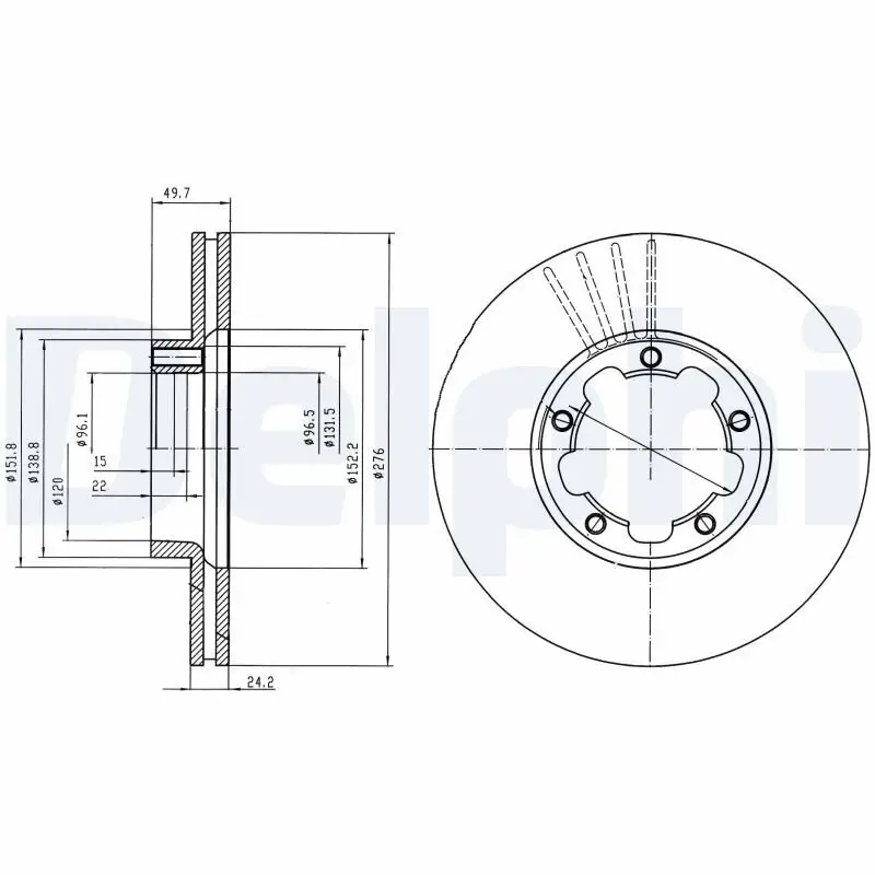 Bremsscheibe DELPHI BG4173