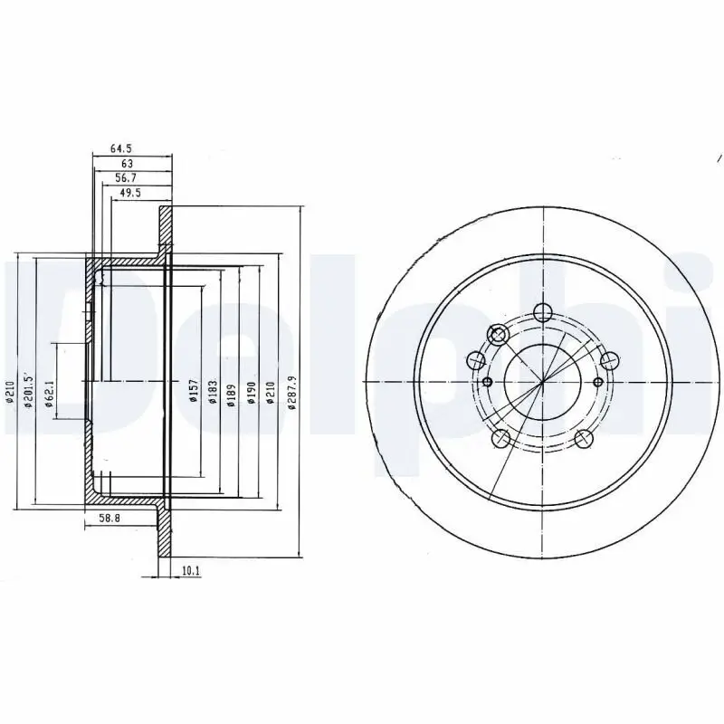 Bremsscheibe DELPHI BG4180