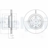 Bremsscheibe Hinterachse DELPHI BG4182