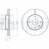 Bremsscheibe Vorderachse DELPHI BG4193