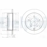 Bremsscheibe Hinterachse DELPHI BG4198