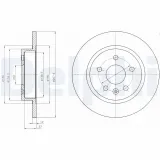 Bremsscheibe Hinterachse DELPHI BG4199C