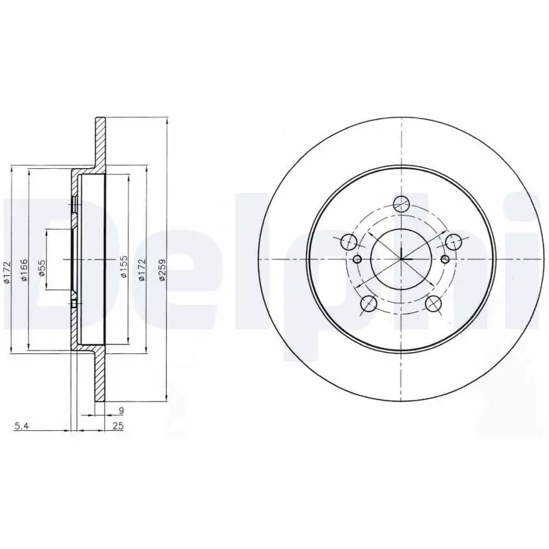 Bremsscheibe DELPHI BG4201C