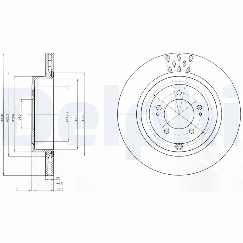 Bremsscheibe DELPHI BG4204C