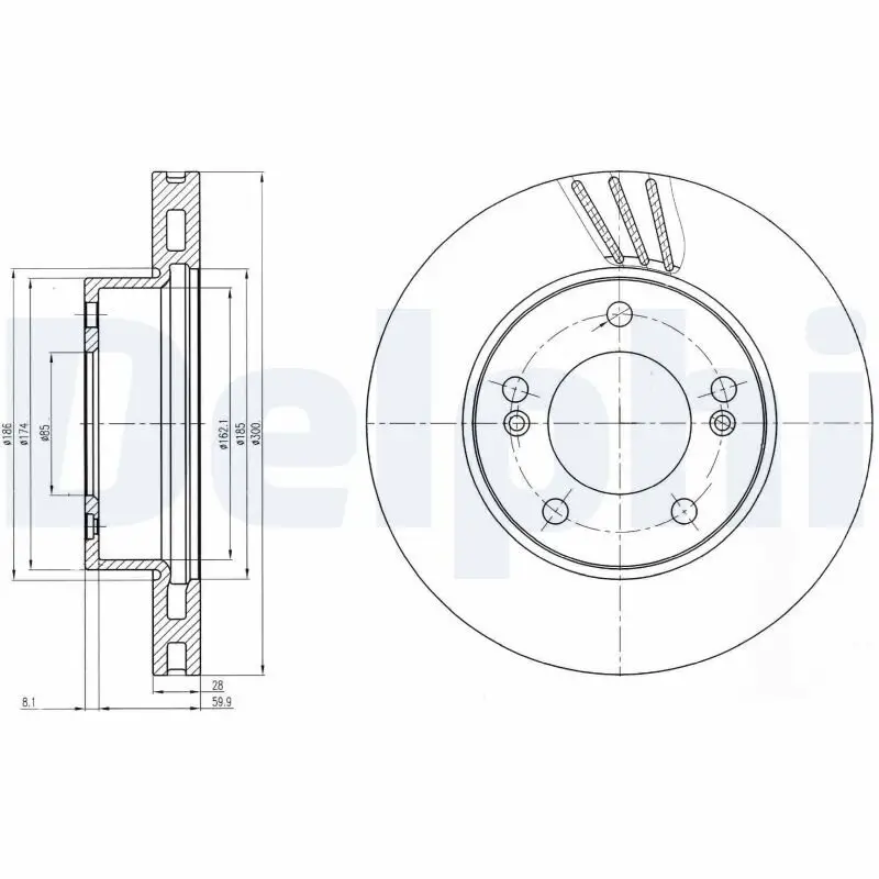 Bremsscheibe DELPHI BG4207