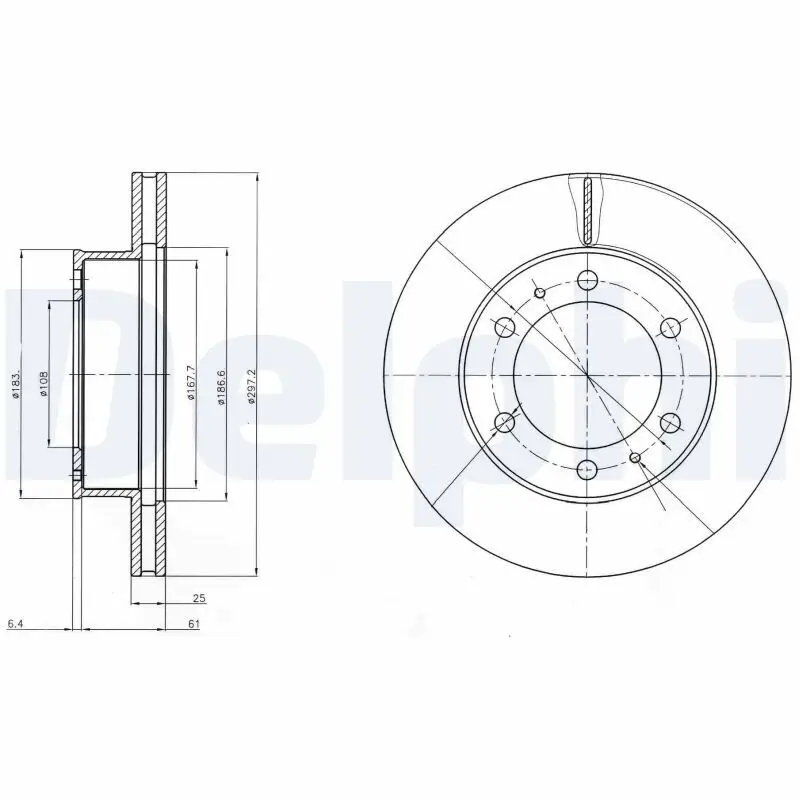 Bremsscheibe DELPHI BG4211C