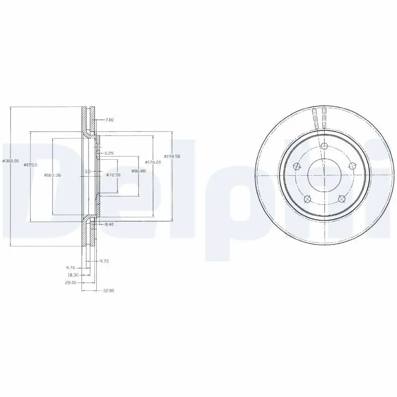 Bremsscheibe DELPHI BG4212