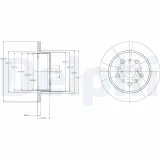 Bremsscheibe Hinterachse DELPHI BG4216