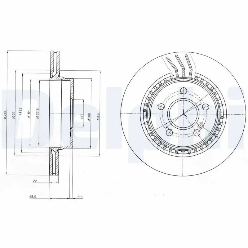 Bremsscheibe DELPHI BG4226C