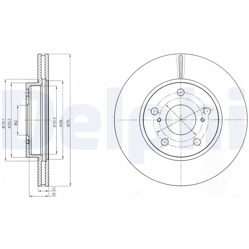 Bremsscheibe DELPHI BG4232