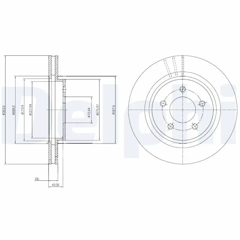 Bremsscheibe DELPHI BG4240C