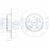 Bremsscheibe Hinterachse DELPHI BG4249